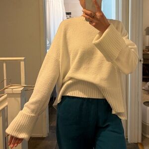 Women's White/Cream Oversized Sweater